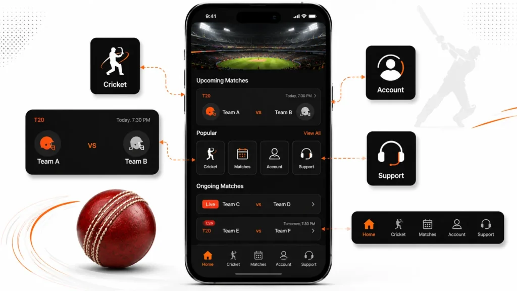 Tiger Exch platform cricket experience and match sections