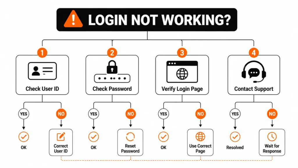 Tiger Exchange ID login troubleshooting steps