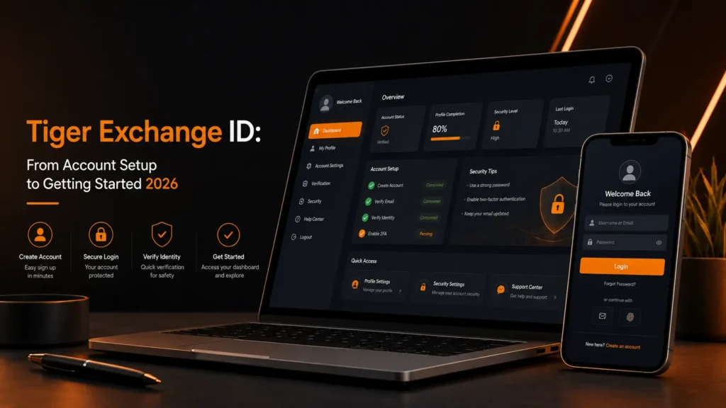 Tiger Exchange ID digital exchange concept with orange tiger design